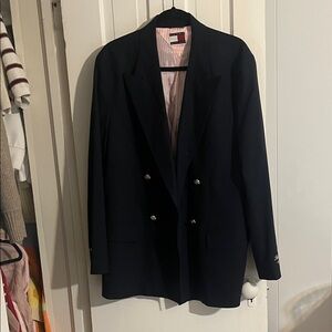 Tommy Hilfiger navy blue double-breasted blazer for women